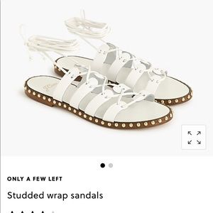 JCrew white studded sandal size 8.5
